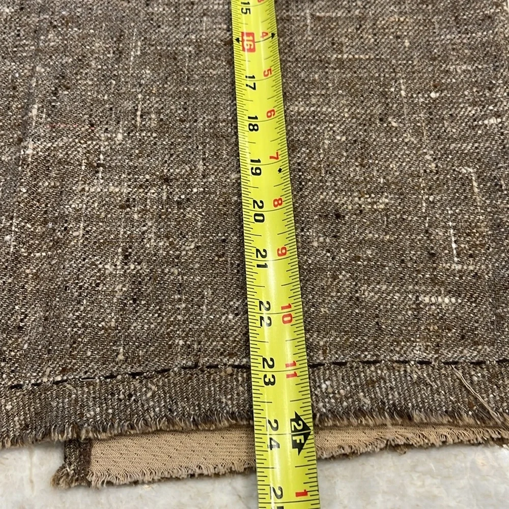 VINTAGE ELIE TAHARI | Raw Hem Pencil Skirt‎ | Silk Blend | Brown Tweed | Size 8